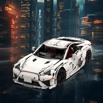 Japanese V10 Supercar MOC Building Kit | 1:8 Scale Vehicle Model - 5