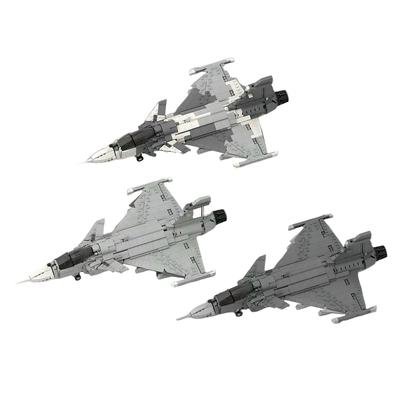 JAS-39 E Fighter Jet MOC Building Kit | 1:35 Scale - 1