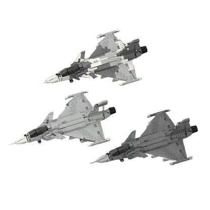 JAS-39 E Fighter Jet MOC Building Kit | 1:35 Scale - 1