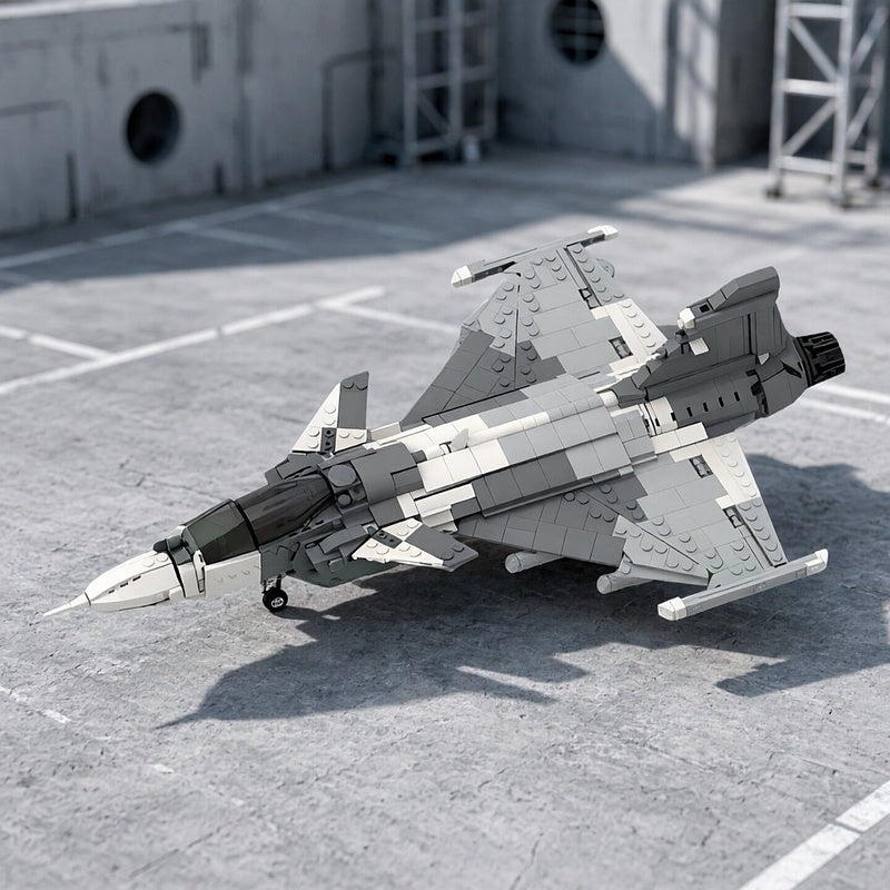 JAS-39 E Fighter Jet MOC Building Kit | 1:35 Scale - 5