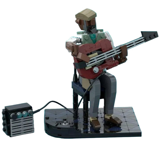 Jazz Guitarist MOC Building Kit | Musician Character Display Model - 1