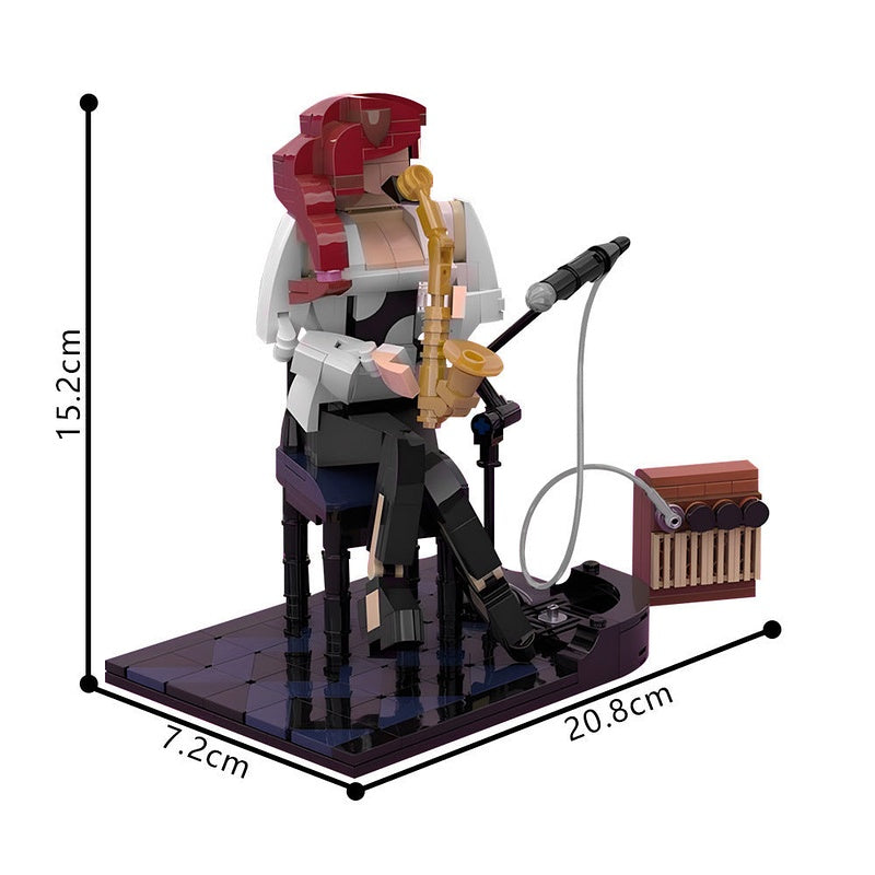 Jazz Saxophonist MOC Building Kit | Musician Display Figure - 4
