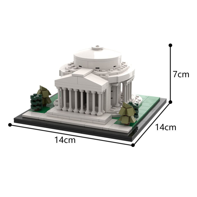 Jefferson Memorial Building Kit | LEGO-Compatible MOC - 2