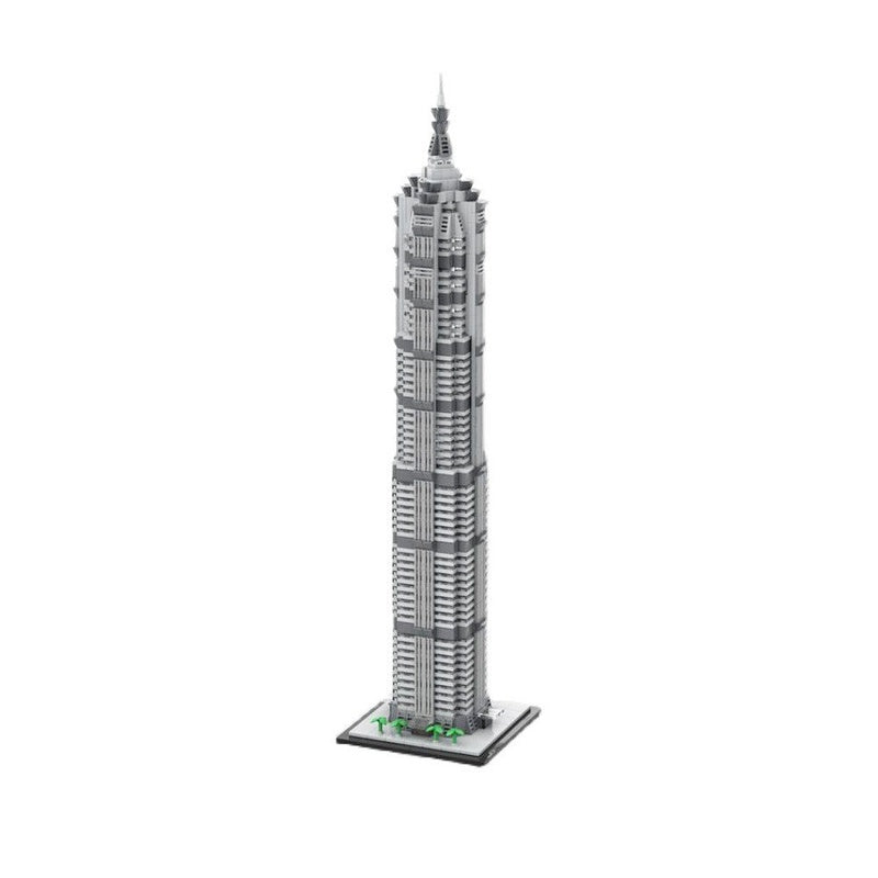 Jin Mao Tower MOC Skyscraper Architecture Building Kit 1:800 Scale - 1