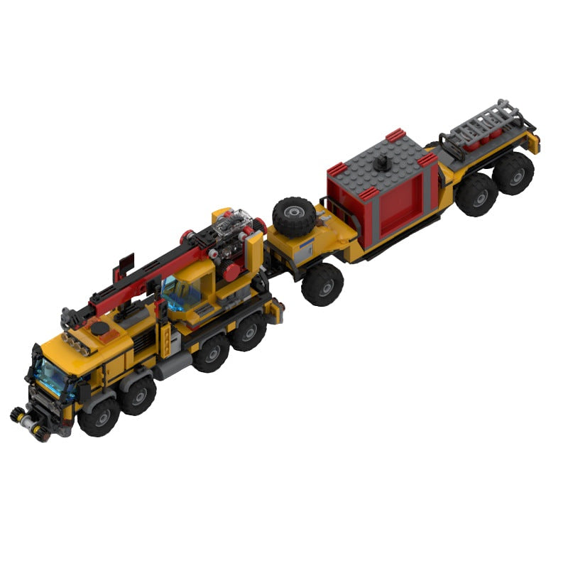 Jungle Cargo Truck & Trailer MOC Building Kit | Adventure Vehicle Model - 3