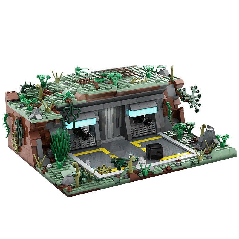 Jungle Planet Outpost MOC Building Kit | Sci-Fi Base Diorama - 1