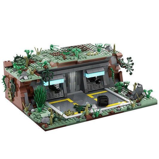 Jungle Planet Outpost MOC Building Kit | Sci-Fi Base Diorama - 1
