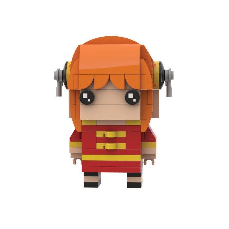 kagura brickheadz moc set | gintama lego-compatible building blocks - 3