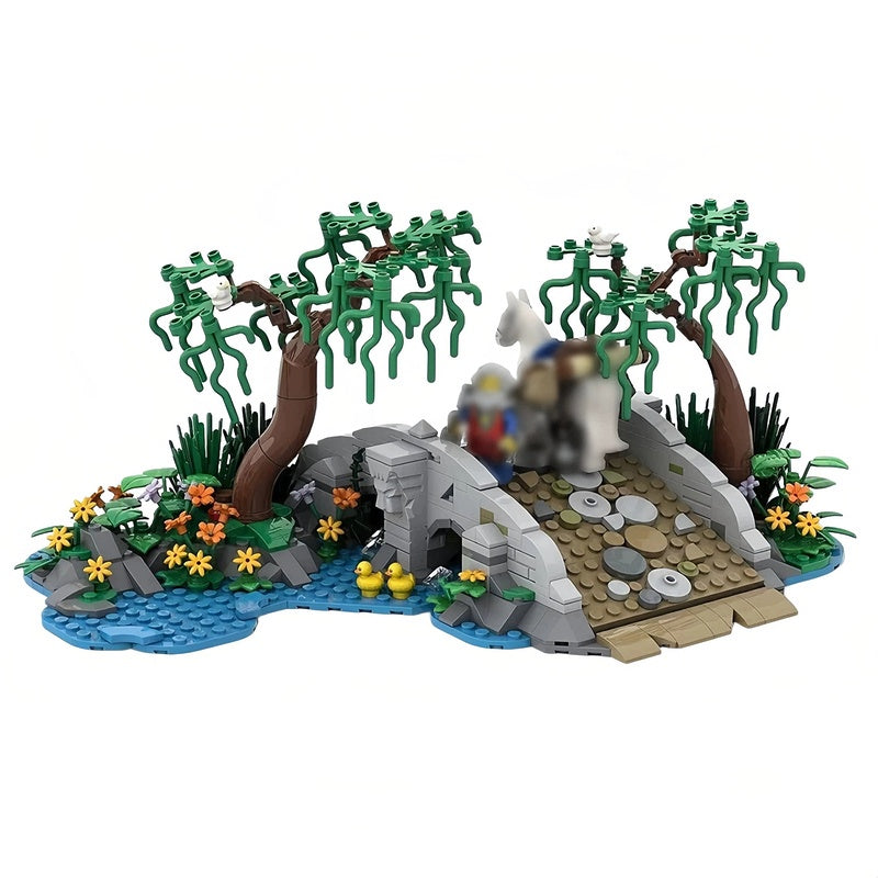 King's Bridge MOC Medieval Stone Bridge Building Kit - 3