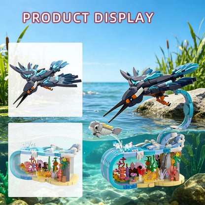 Kingfisher Hunting MOC Animal Figure Building Kit | Bird Display Model - 2