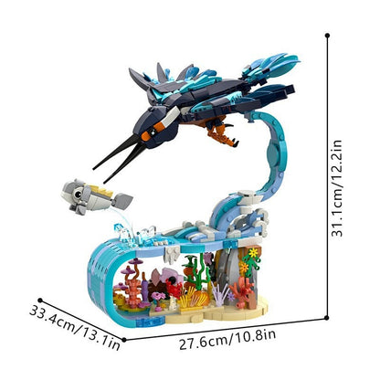 Kingfisher Hunting MOC Animal Figure Building Kit | Bird Display Model - 3