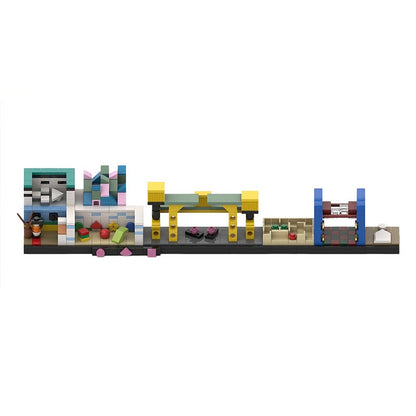  Korean DystopianSurvival Game Skyline Building Kit | LEGO-Compatible MOC - 1