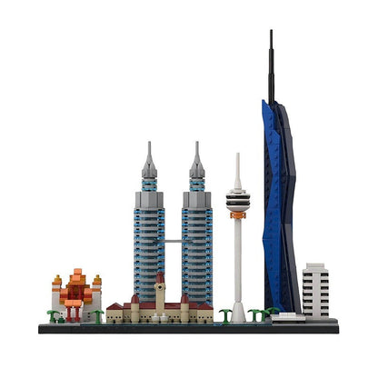 Kuala Lumpur Skyline MOC Building Kit | City Landmark Architecture Display Model - 4
