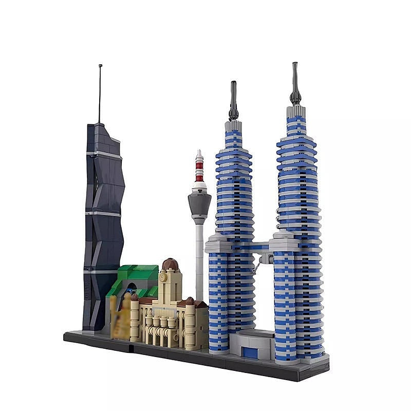 Kuala Lumpur Skyline MOC Building Kit | City Landmark Architecture Display Model - 5