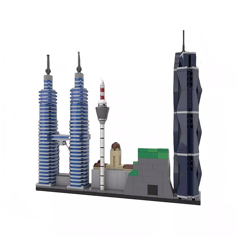 Kuala Lumpur Skyline MOC Building Kit | City Landmark Architecture Display Model - 7