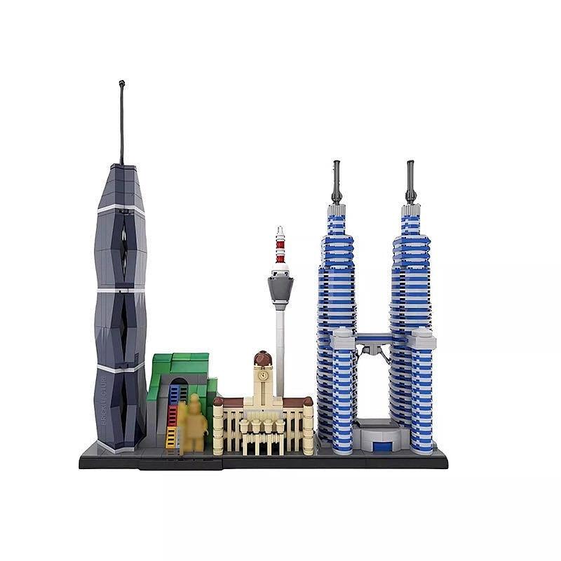 Kuala Lumpur Skyline MOC Building Kit | City Landmark Architecture Display Model - 8
