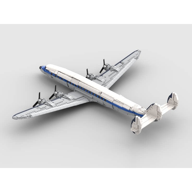 L-1049 Four-Engine Triple-Tail Classic Airliner MOC Building Kit - 5
