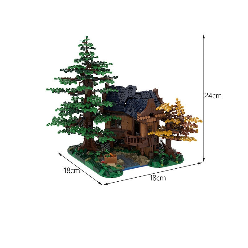 Lake House MOC Building Kit | Rustic Cabin Architecture Model - 1
