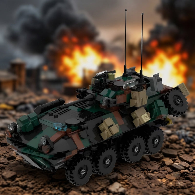 LAV 25A2 Eight-Wheel Armored Vehicle MOC Building Kit - 4