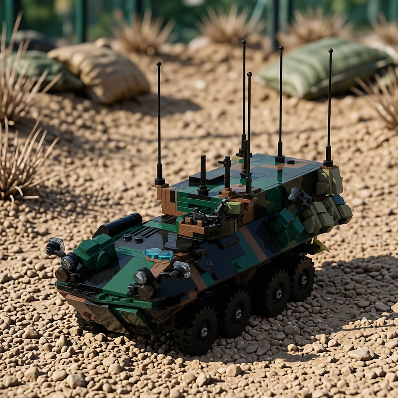 LAV C2 8×8 Command Armored Vehicle MOC Building Kit - 3