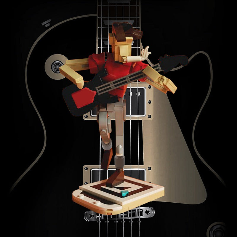 Lead Guitarist MOC Building Kit | Rock Music Performance Display Model - 3