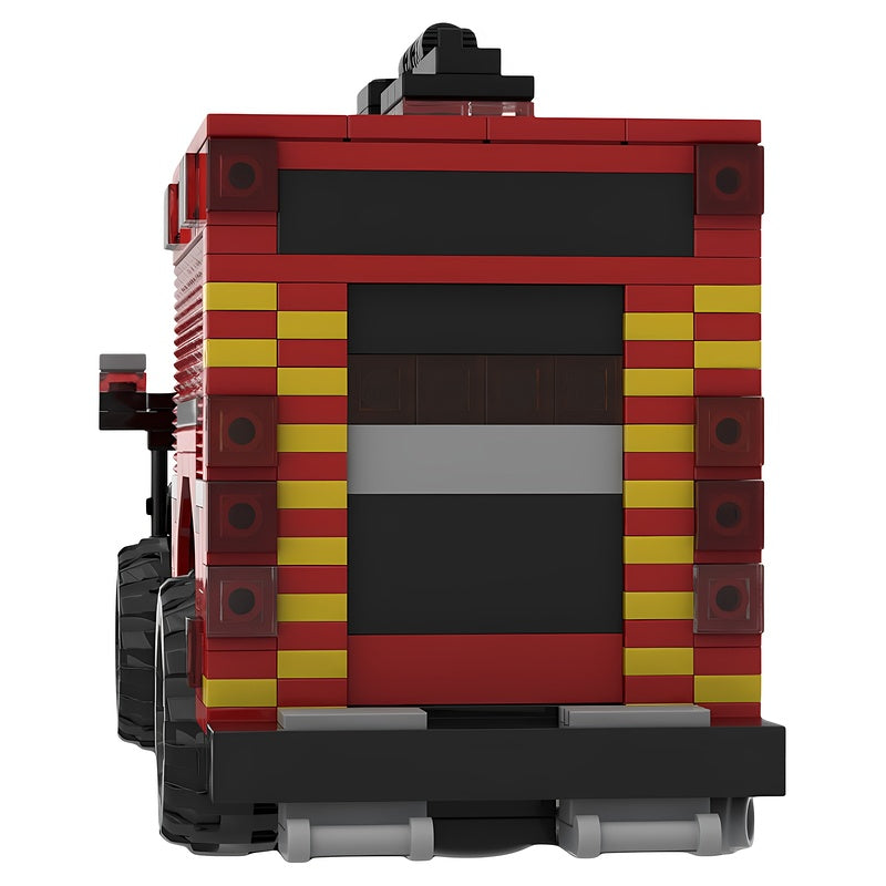 Lifted Quad Cab Mini Pump Fire Truck MOC Building Kit - 3