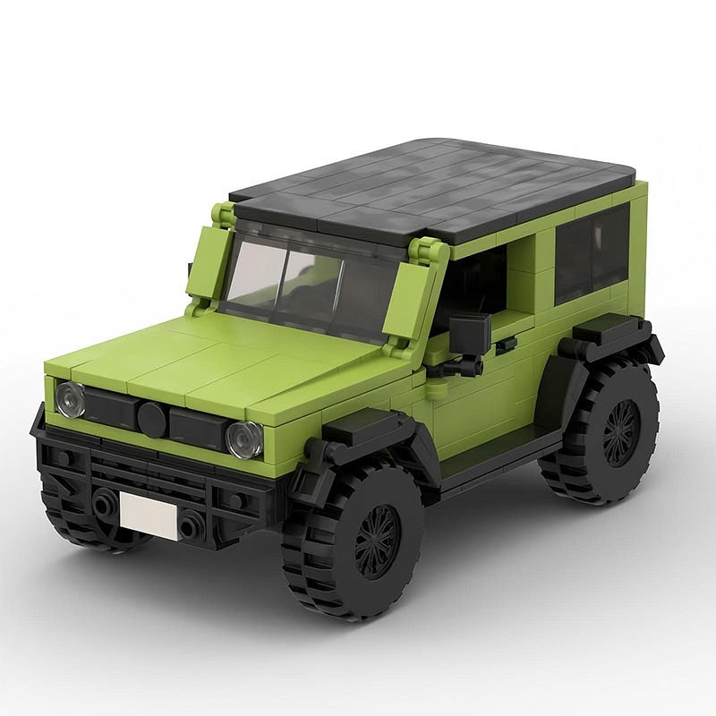 Lime Green Mini 4x4 Off-Road Vehicle Building Kit | LEGO-Compatible MOC - 5