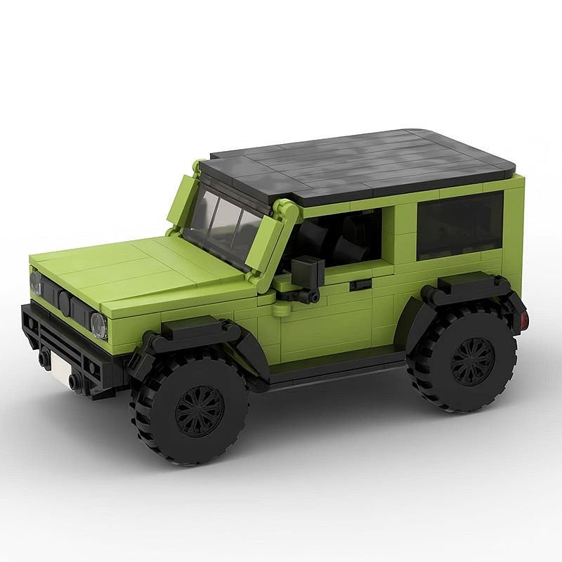 Lime Green Mini 4x4 Off-Road Vehicle MOC Building Kit - 1