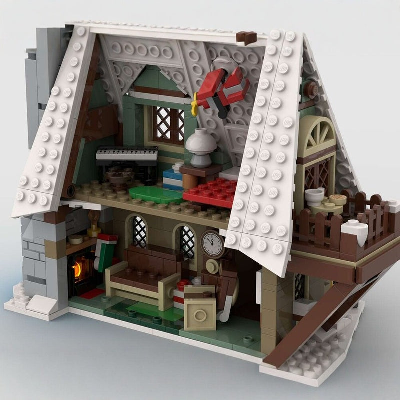 Little Elf Christmas Cottage MOC Building Kit - 1