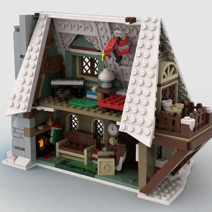Little Elf Christmas Cottage MOC Building Kit - 1