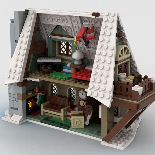 Little Elf Christmas Cottage MOC Building Kit - 1