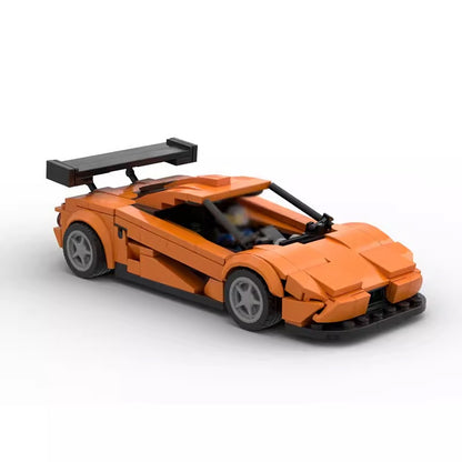 LM-Inspired 90s Hypercar Orange Hypercar Sports Coupe - 3