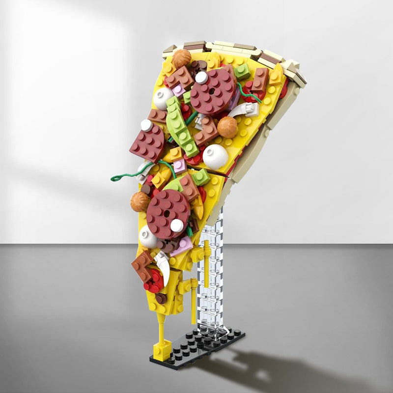 Loaded Pizza Slice Food Art MOC Building Kit - 2