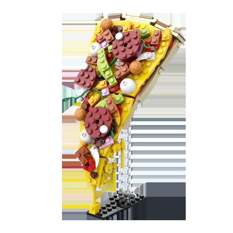 Loaded Pizza Slice Food Art MOC Building Kit - 3