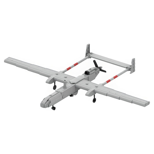 Long-Endurance Twin-Boom Military UAV MOC Building Kit - 1