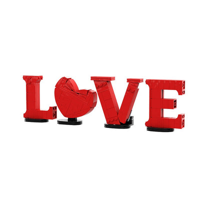 Love Lettering MOC Building Kit | Romantic Valentine Display Decoration - 1
