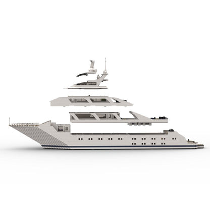 Luxury Super Yacht Building Kit | LEGO-Compatible MOC - 2