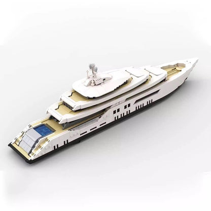 Luxury Yacht MOC Building Kit | Modern Civilian Ship Model - 6