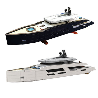 Luxury Yacht MOC Building Kit | Modern Civilian Ship Model - 1