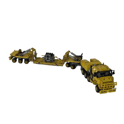 M1070 Civil-Version Tractor with Heavy Duty Trailer Building Kit | LEGO-Compatible MOC - 5