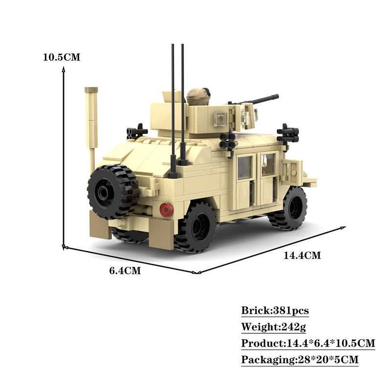 M1114 Up-Armored Tactical Vehicle MOC Building Kit | Military Model - 4