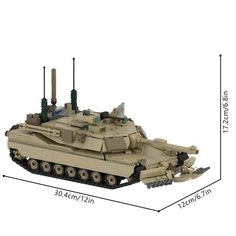 M1A2 Abrams Interior MOC Main Battle Tank Building Kit 972PCS Model - 7
