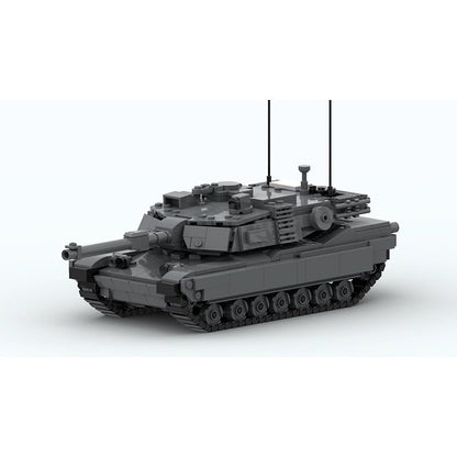 M1A2 Main Battle Tank  Building Kit | LEGO-Compatible Heavy Tracked Armored MOC - 1