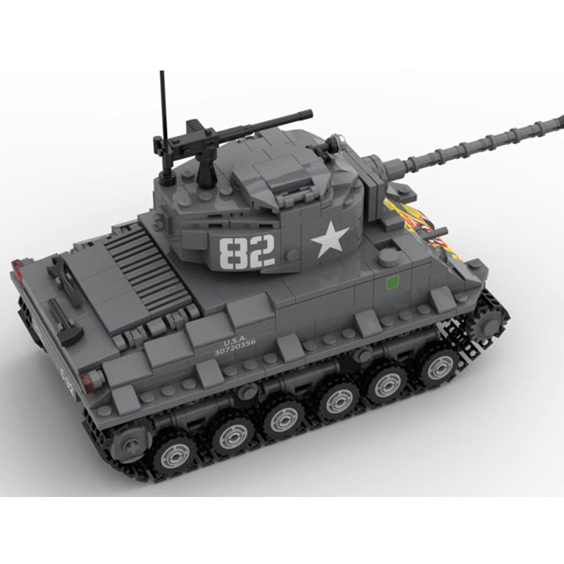 M4A3E8 (76)W HVSS Tank Building Kit | LEGO-Compatible MOC - 3
