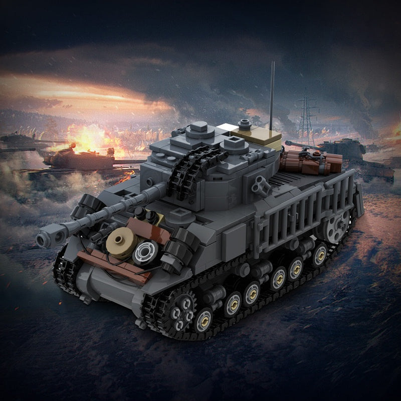 M4A3E8 76 W HVSS Tank MOC Building Kit | WWII Medium Tank Model - 2
