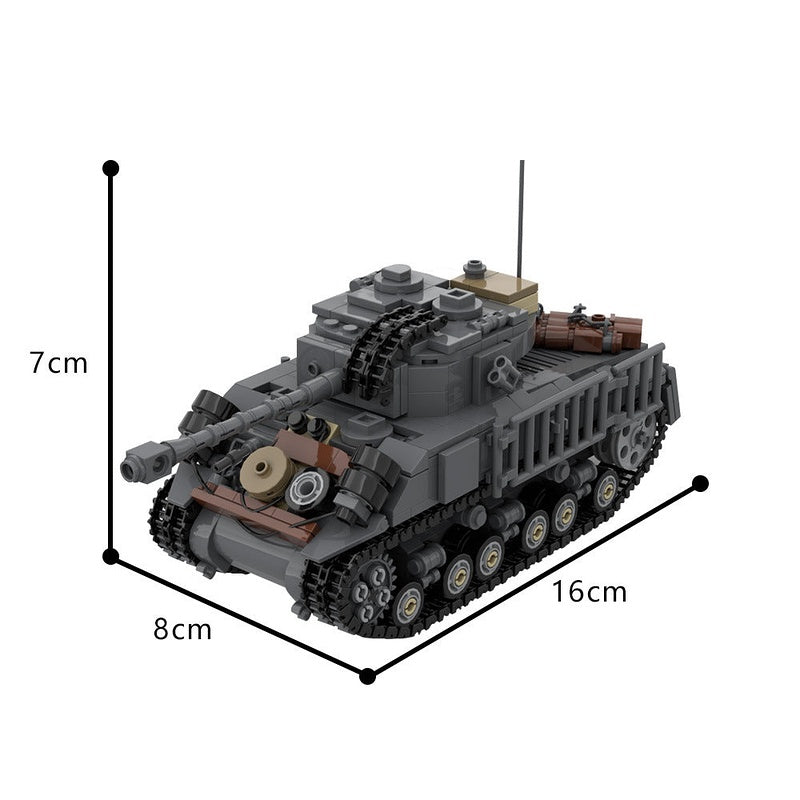 M4A3E8 76 W HVSS Tank MOC Building Kit | WWII Medium Tank Model - 4