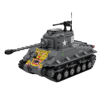 M4A3E8 HVSS Tank MOC Building Kit | Classic Medium Military Vehicle Model - 1