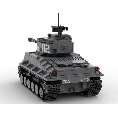 M4A3E8 HVSS Tank MOC Building Kit | Classic Medium Military Vehicle Model - 4