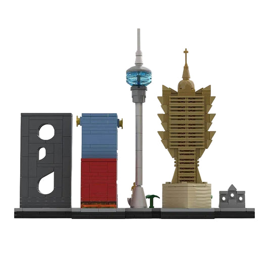 Macau Skyline Architecture Building Kit | LEGO-Compatible MOC - 1