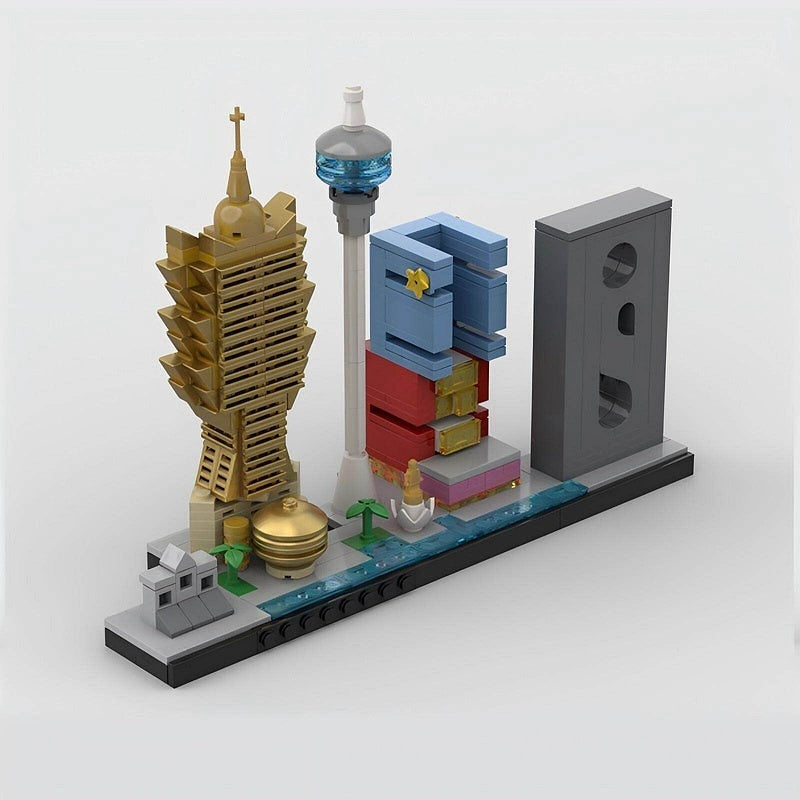 Macau Skyline MOC Building Kit | Micro City Landmark Architecture - 2